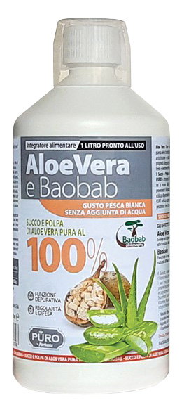 PURO Aloe Vera 100% + Baobab Gusto Pesca 1lt