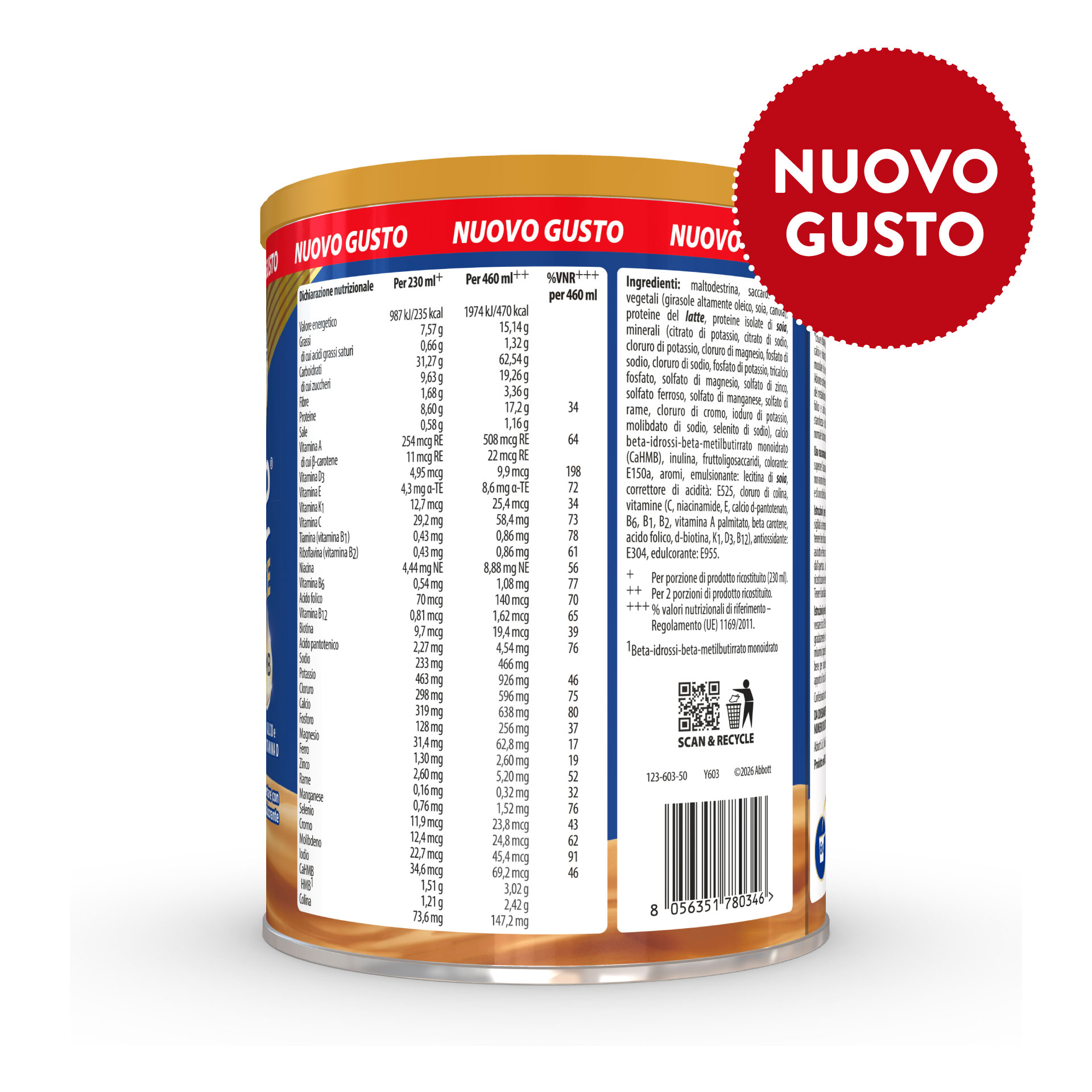 PediaSure Teenager Gusto Cioccolato 850 g - Integratore Multivitaminico Per Adolescenti