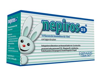 Nepiros D3 Integratore di Fermenti Lattici Vivi Bambini 10 Flaconcini