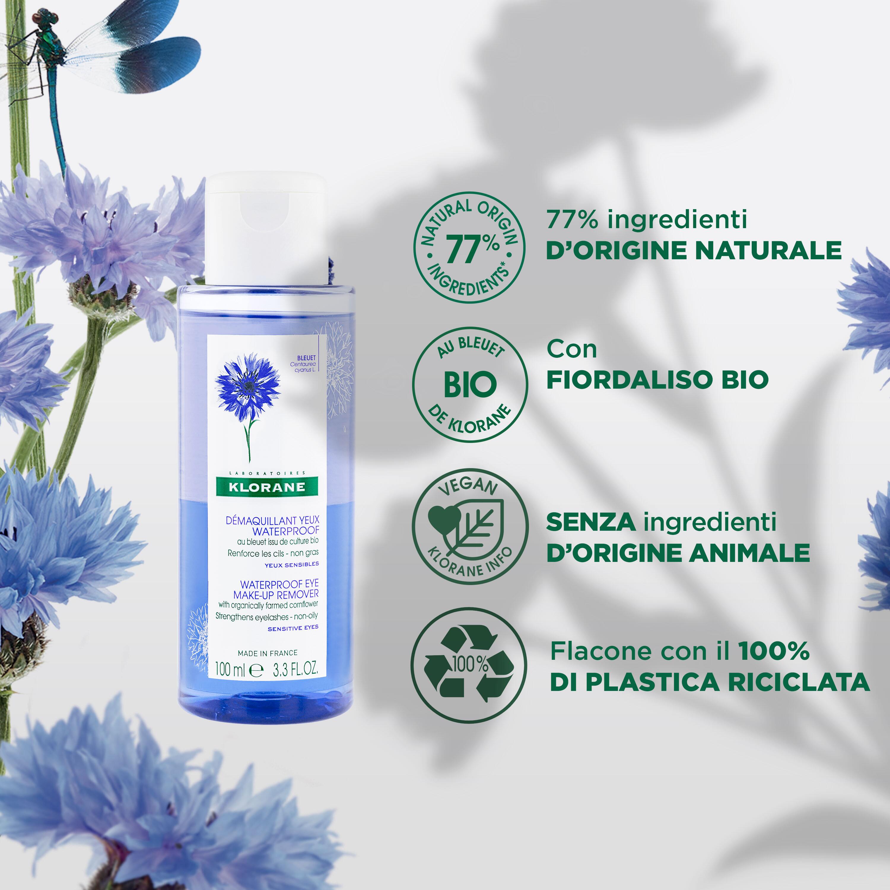 Klorane - Struccante Occhi Waterproof Al Fiordaliso Bio 100 ml