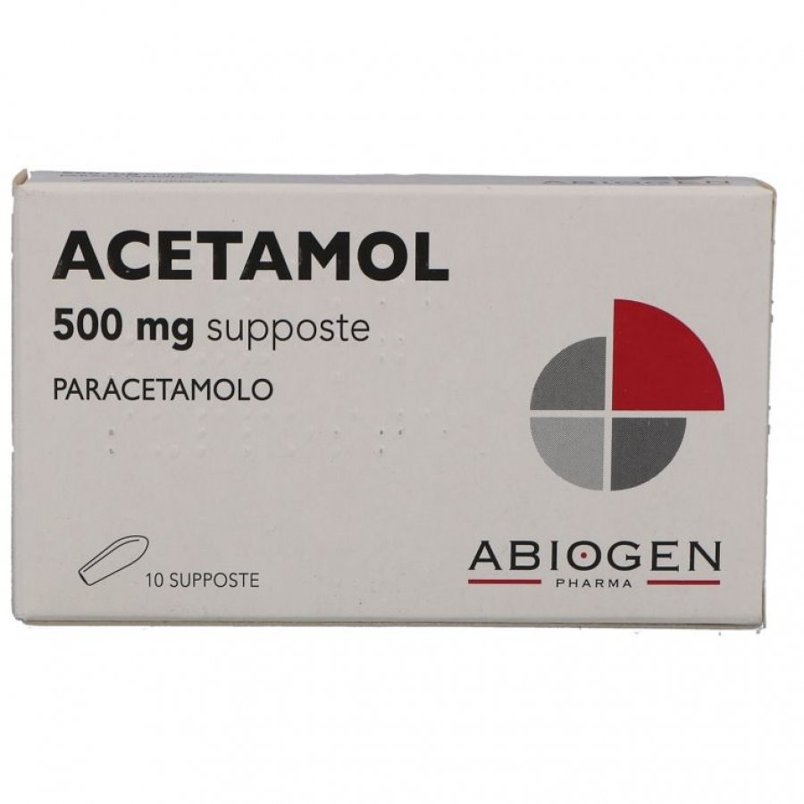 Acetamol 500 mg Paracetamolo 10 Supposte
