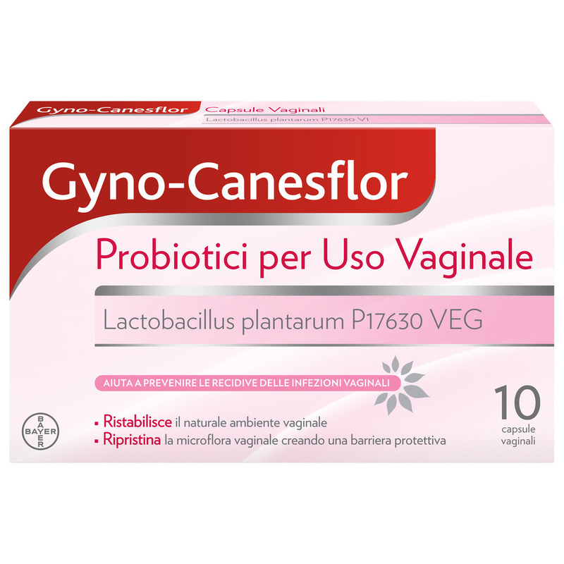 Gyno-Canesflor, Probiotico per prevenire le recidive di Candida e Infezioni Vaginali, con Lactobacilli,  Ripristina la Microflora Batterica, 10 Capsule Vaginali