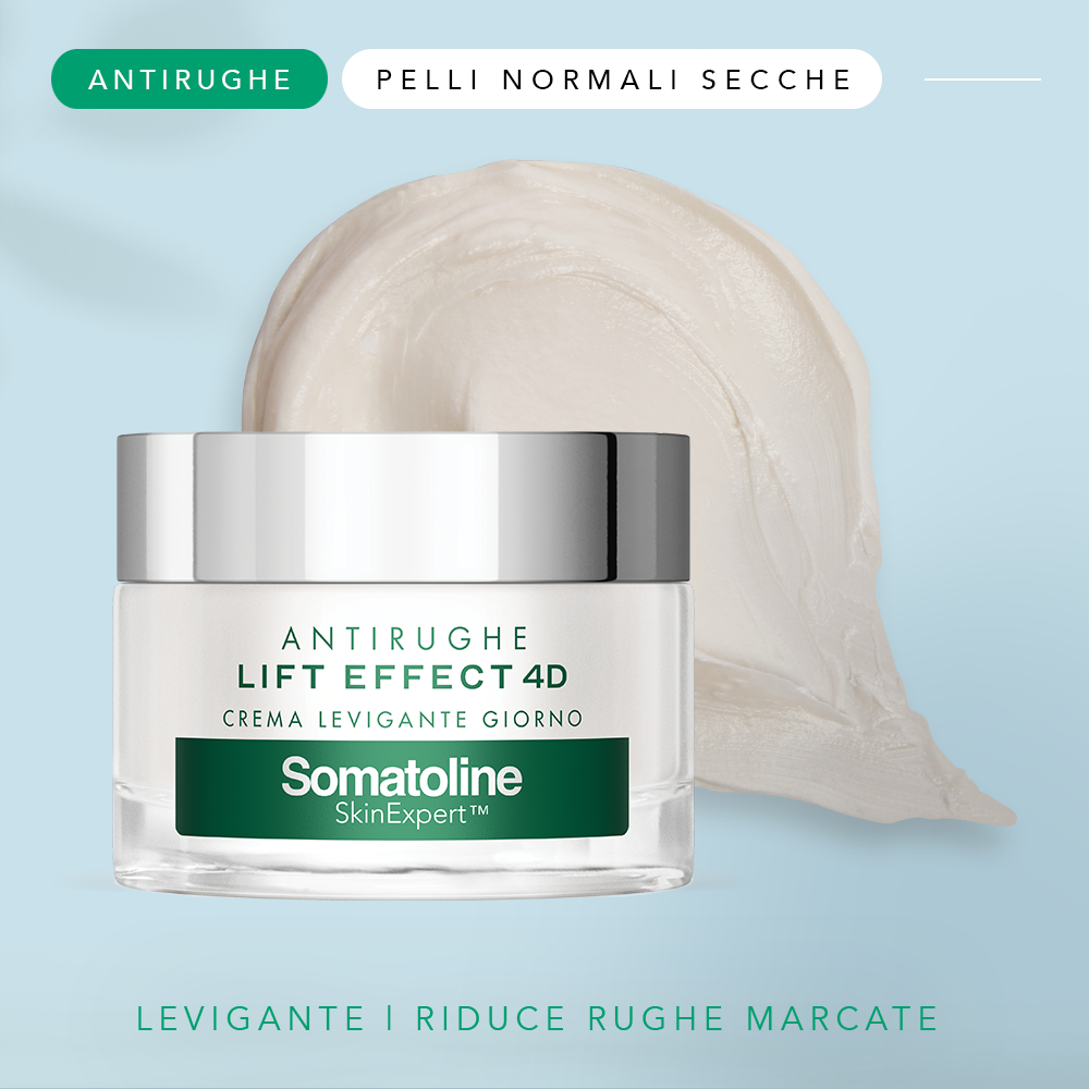 Somatoline SkinExpert, Lift Effect 4D Crema Giorno Filler Antirughe, Trattamento Viso   Anti-età,  Acido Ialuronico   50ml
