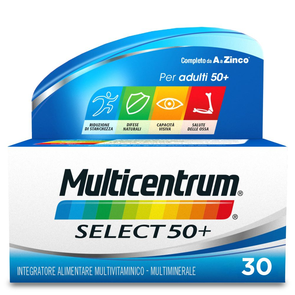 Multicentrum Select 50+ Integratore Alimentare Multivitaminico Multiminerale Vitamina B Calcio 30Cpr