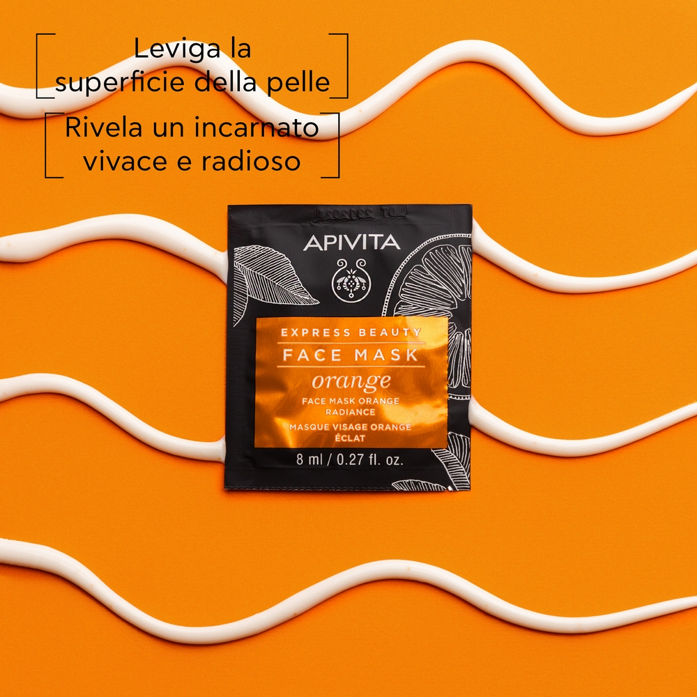 APIVITA Express Beauty Maschera Viso all'Arancia Illuminante 2X8ML