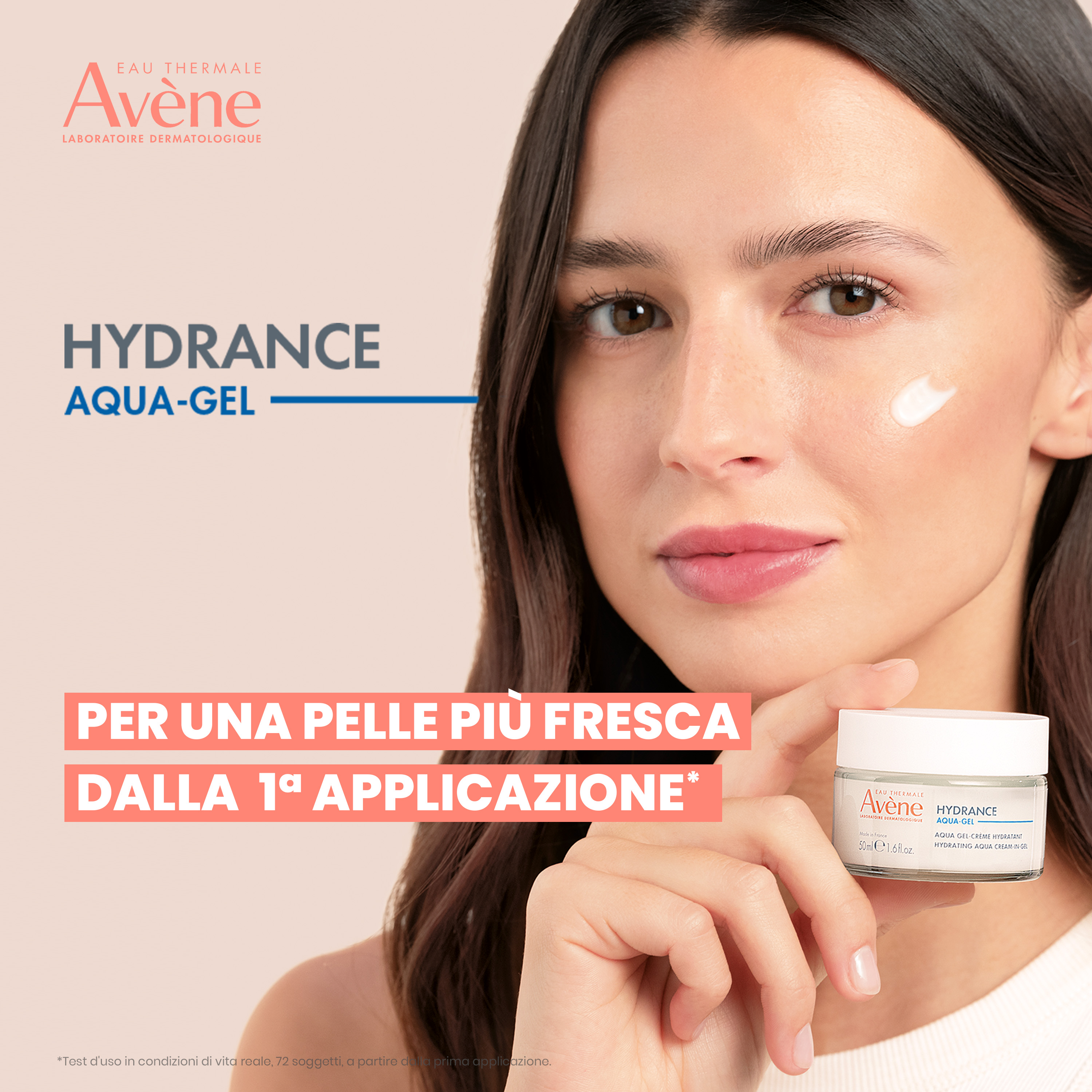 Eau Thermale Avène Hydrance Aqua Gel-Crema Idratante, Trattamento 4in1 (giorno, notte, maschera e contorno occhi), Idratazione 72h, con Aloe vera e Acido ialuronico, Pelle secca e disidratata, 50ml 