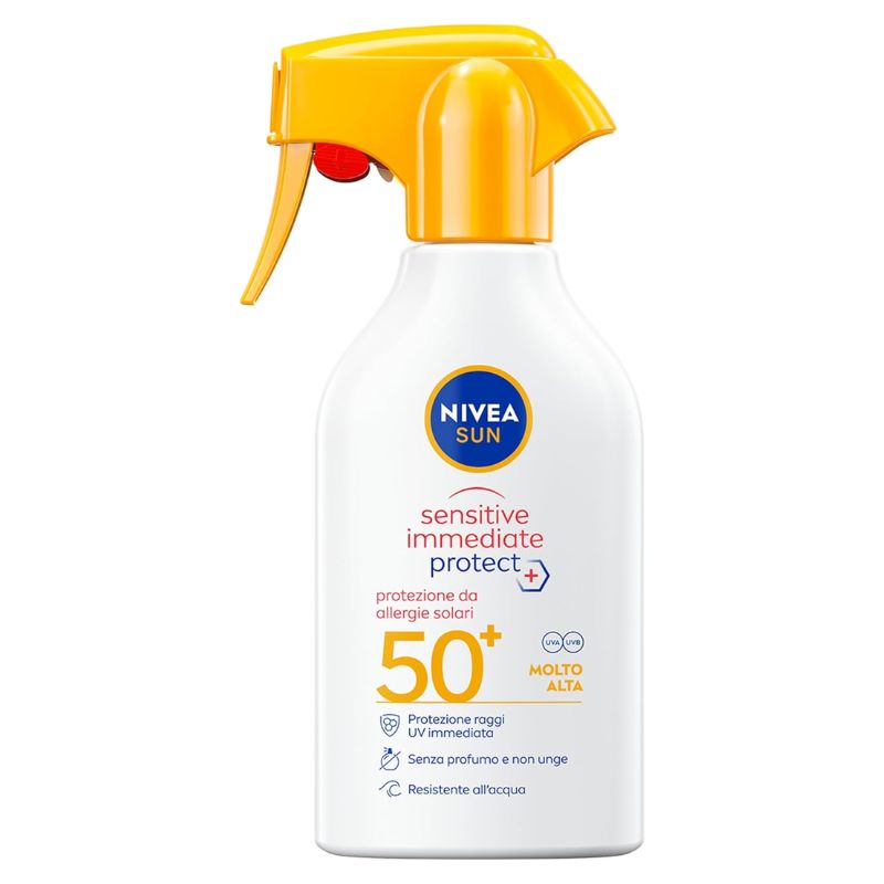 Nivea Sun - Sensitive Immediate Protect SPF50+ Latte Solare Corpo Spray 250 ml