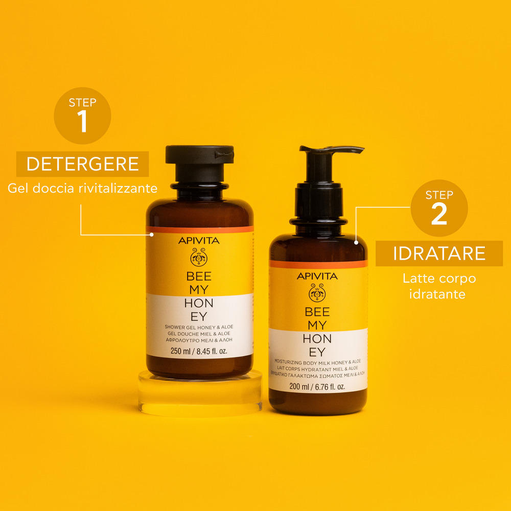 Apivita Bee My Honey - Gel Doccia Detergente Delicato Con Aloe E Miele 250 ml