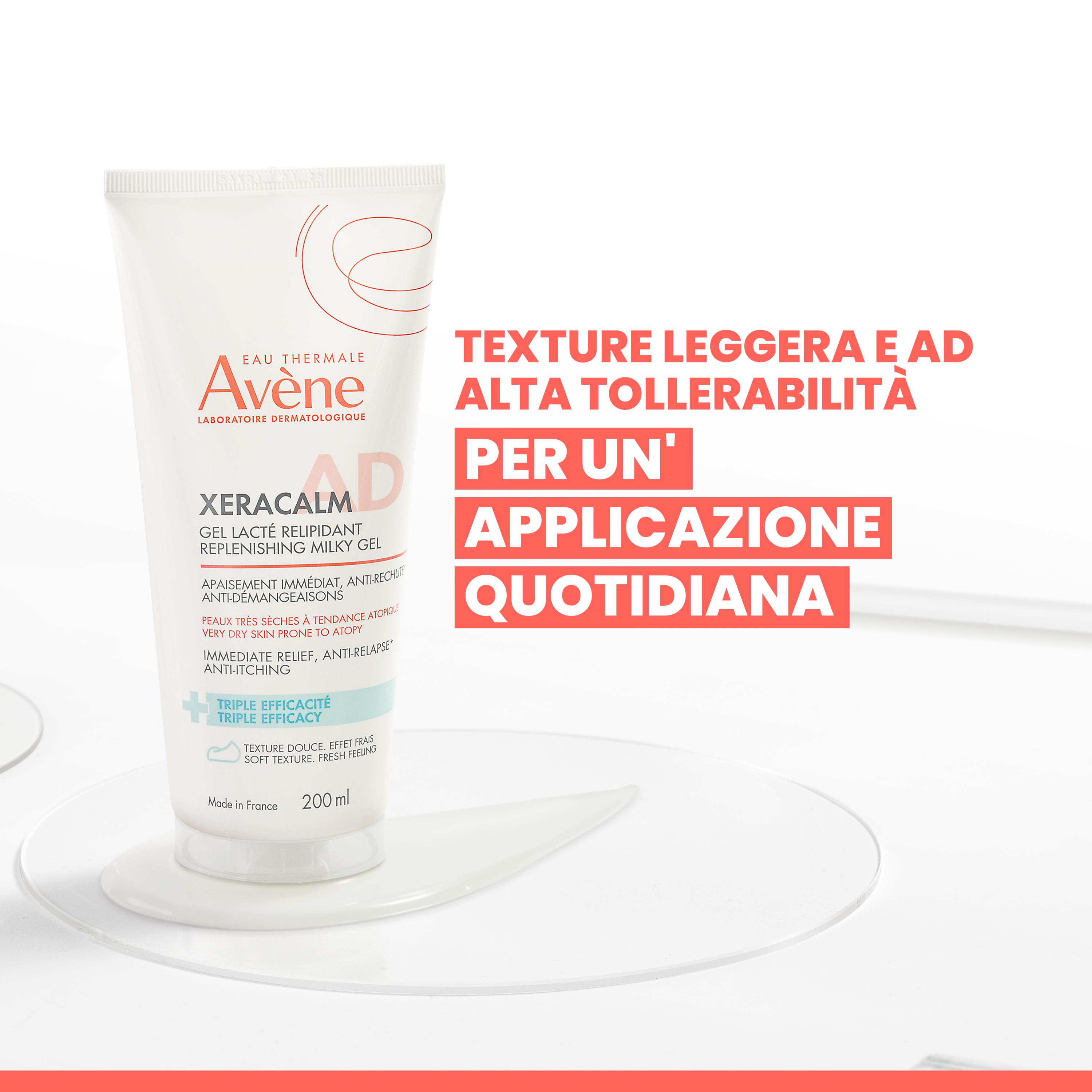 Avène Xeracalm AD - Gel Latte Liporestitutivo Per Pelle Secca 200 ml