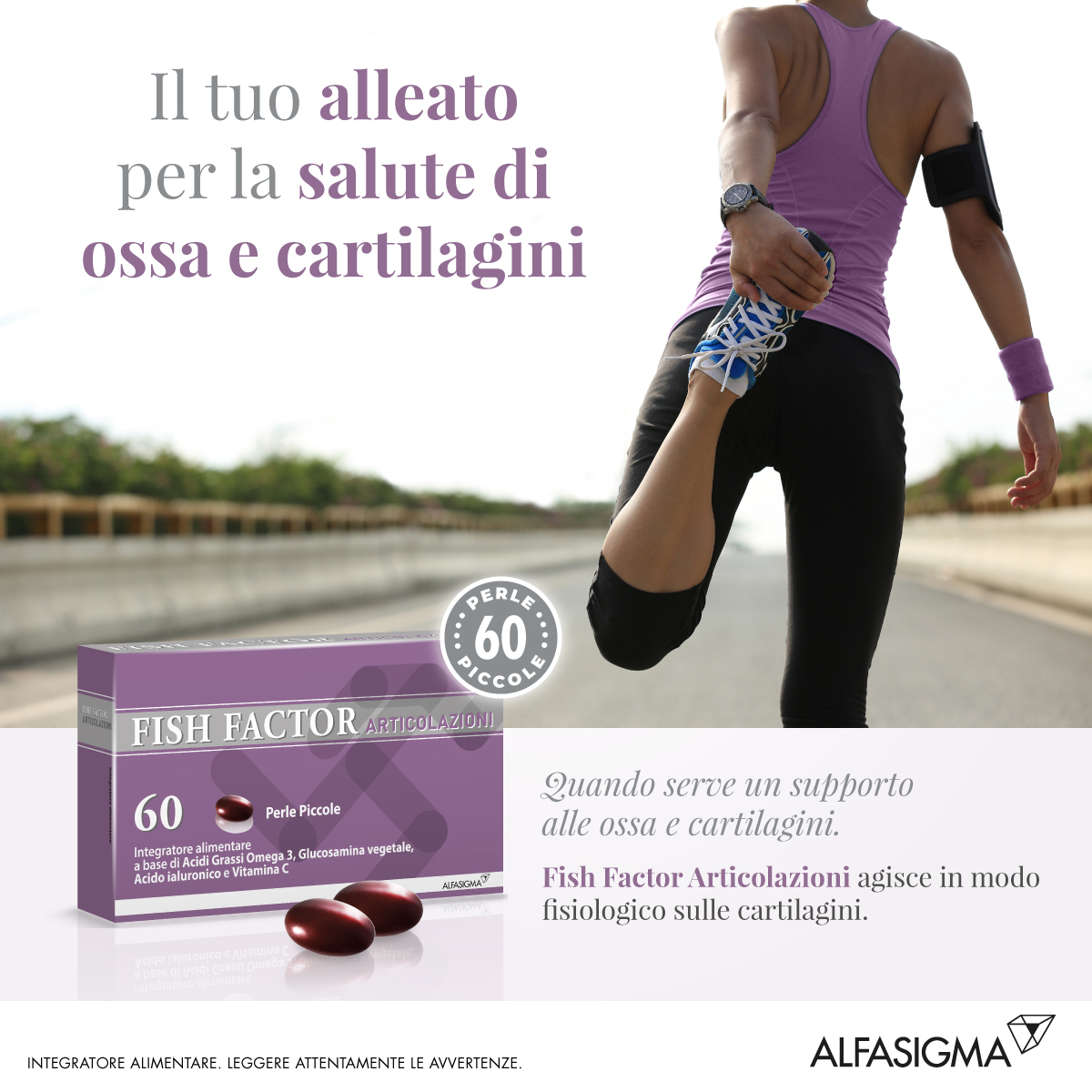 Fish Factor Articolazioni Integratore Ossa 60 Perle Piccole 