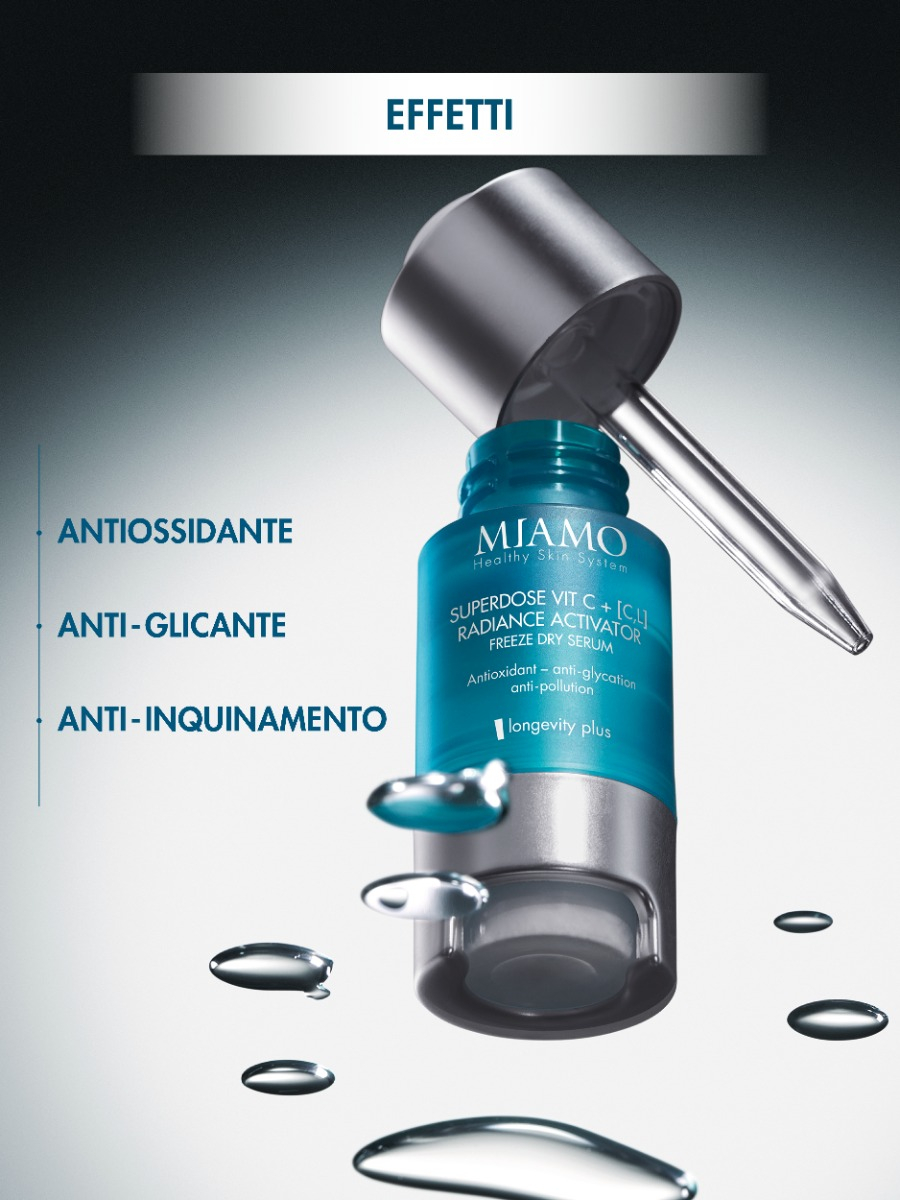 Miamo - Superdose Vit C + [C,L] Radiance Activator - Siero Antiossidante, Antiglicante E Anti-Inquinamento 5 ml