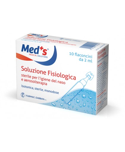 Med's Soluzione Fisiologica Igiene Nasale Aerosolterapia 10 Flaconcini 2 ml