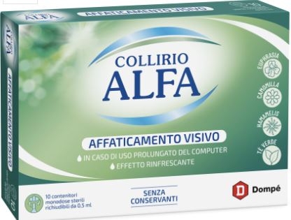 COLLIRIO ALFA NATURA Affaticamento visivo Monodose 0,5ml 10 flaconcini 