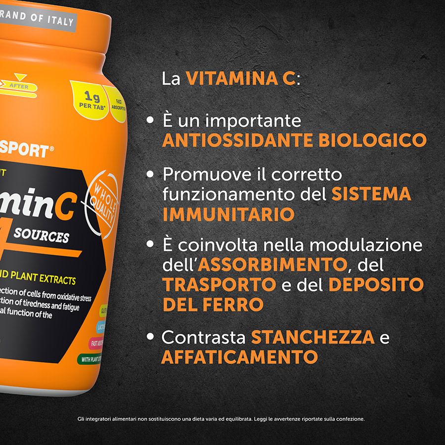 Named Sport Vitamin C 4 Natural Blend 90 Compresse - Integratore di Vitamina C
