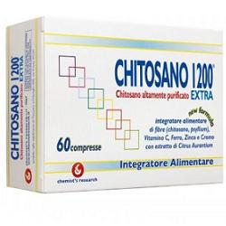 Chemist's Research Chitosano 1200 Extra Integratore Controllo del Peso 60 compresse