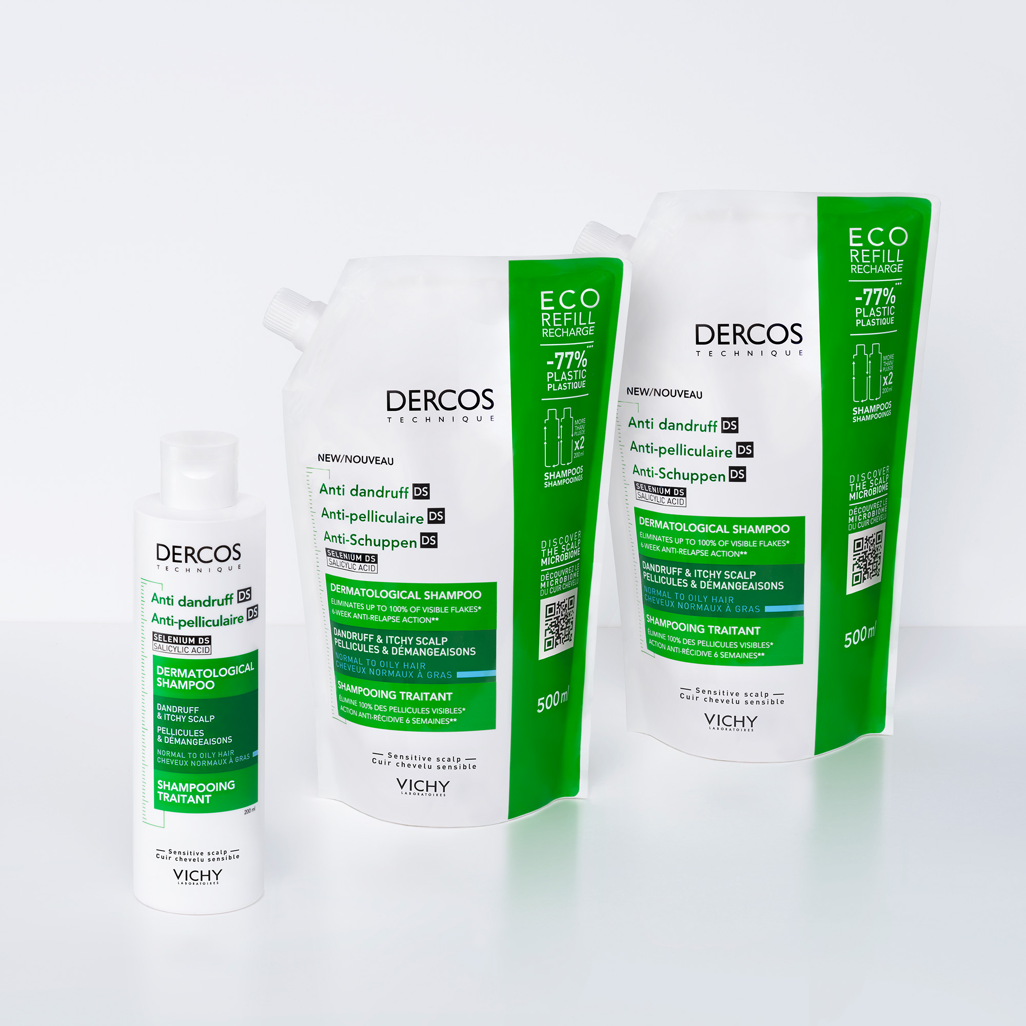 Vichy Dercos Shampoo trattante Anti-forfora DS per capelli da normali a grassi 400 ml