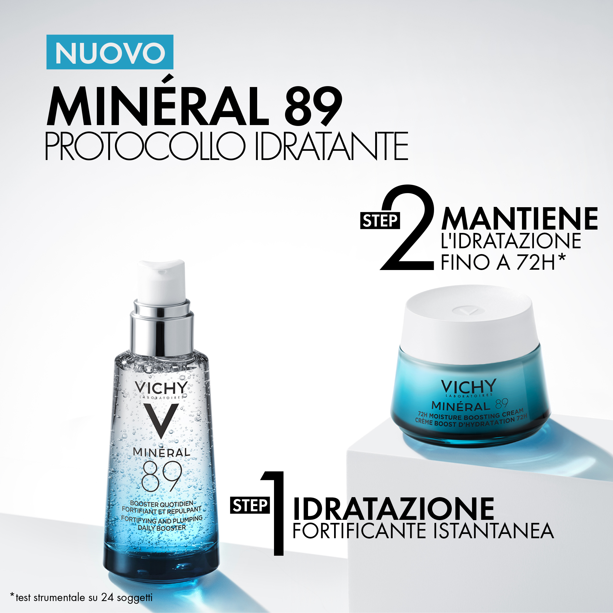 Vichy Minéral 89 Crema Boost Idratazione 72H Leggera per tutti i tipi di pelle 50ml