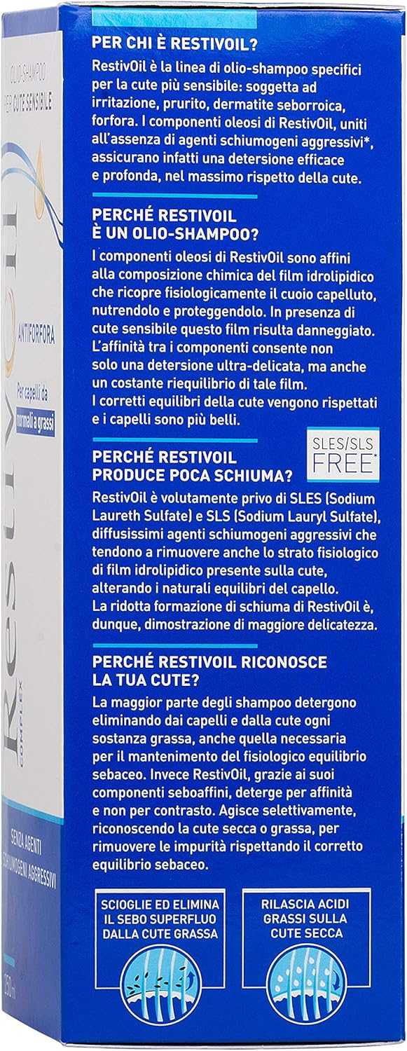 Restivoil Complex Antiforfora Olio Shampoo Capelli Grassi 250 Ml