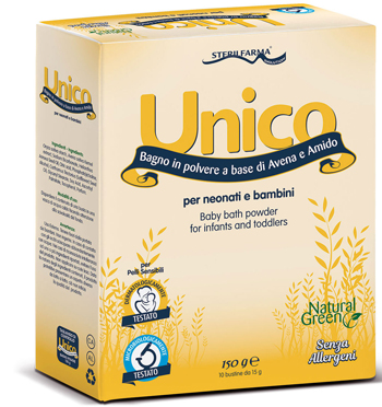 Unico Bagno in Polvere Detergente Neonati 10 x 15 G