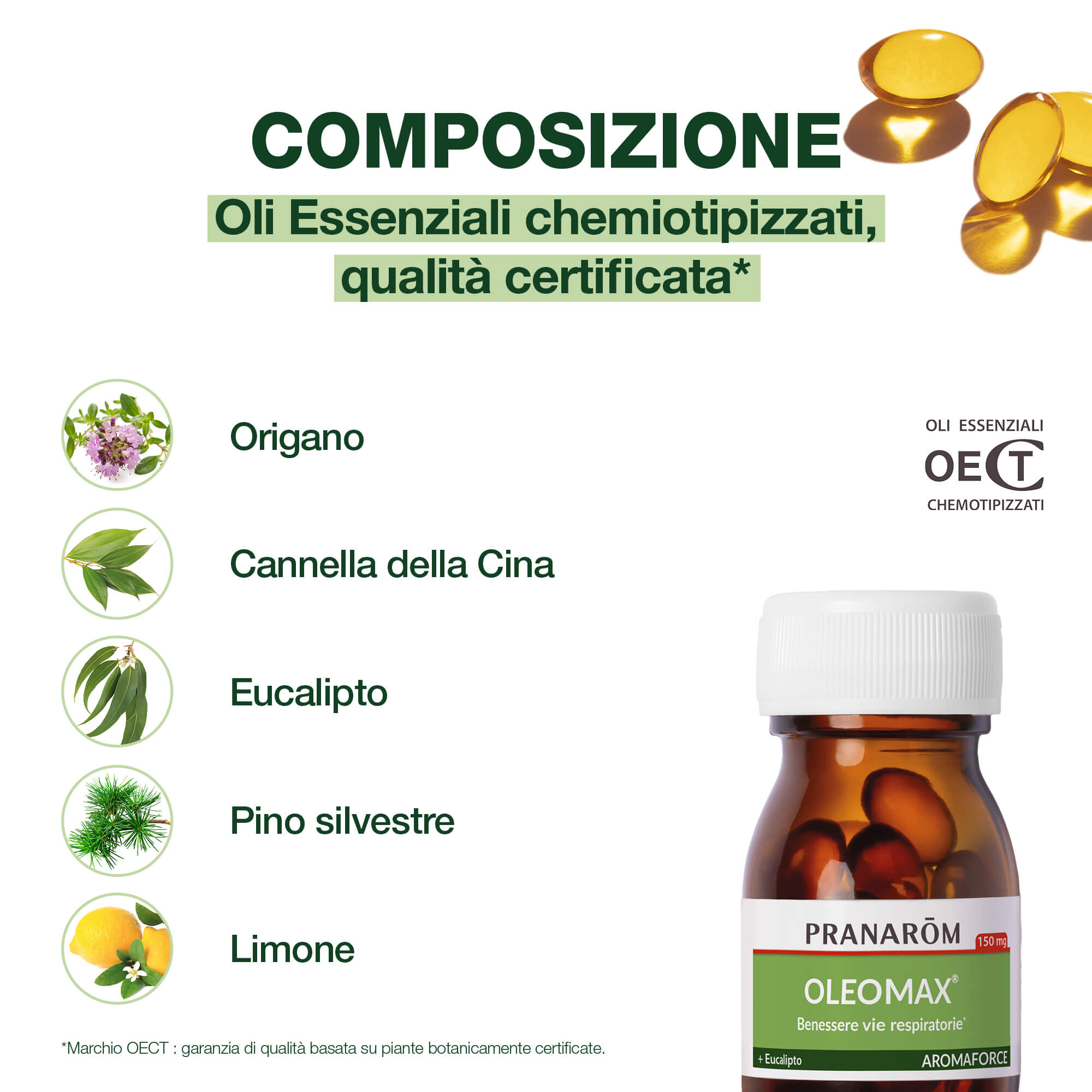 Pranarom Aromaforce - Oleomax 15 Capsule Per Il Benessere Delle Vie Respiratorie