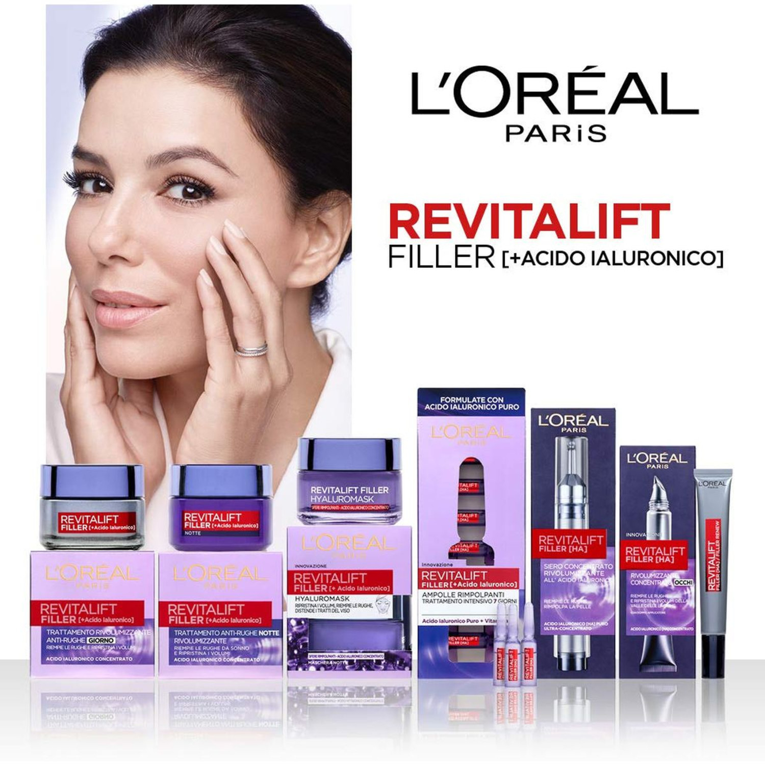 L'Oréal Paris Ampolle Rimpolpanti Revitalift Filler, Azione Antirughe, con Acido Ialuronico Puro 100% Concentrato e Vitamina B5, Trattamento Intensivo 7 Giorni, 7x1 ml