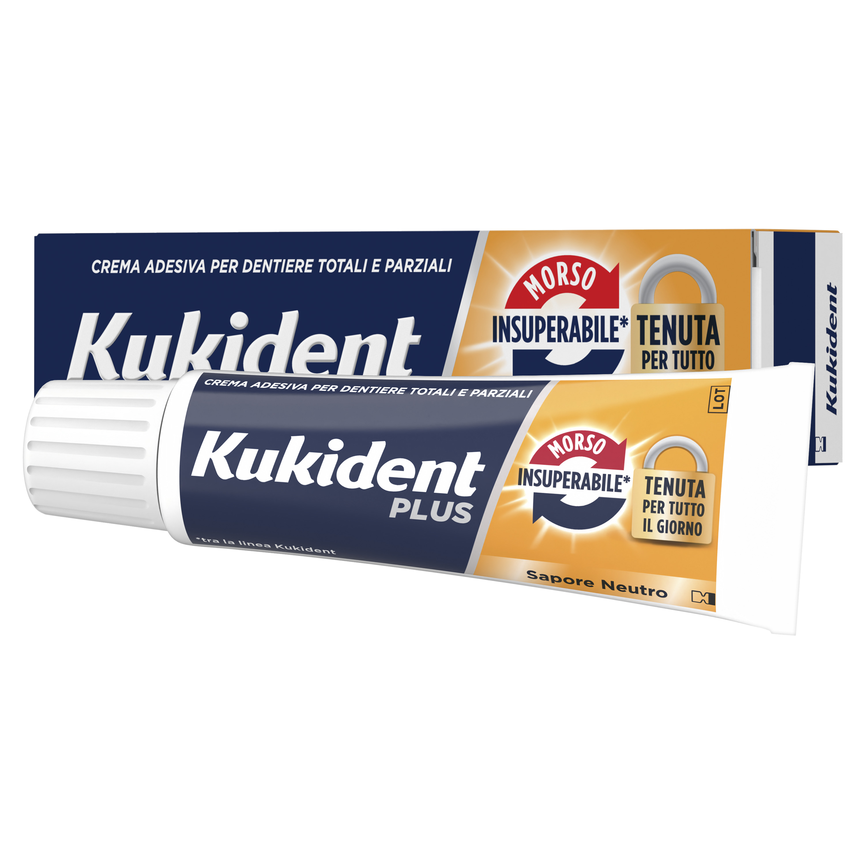Kukident Plus Doppia Azione Crema Adesiva Protesi Dentali 40g