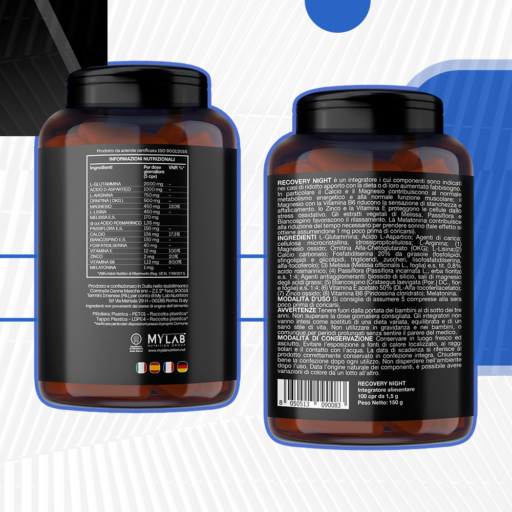 T-Rex Integratori Viking's Recovery Night 100 Compresse - Integratore Per Il Recupero Muscolare Notturno