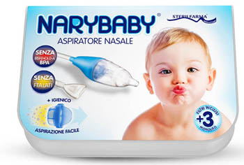 Narybaby Aspiratore Nasale Per Bambini + 3 Filtri di Ricambio