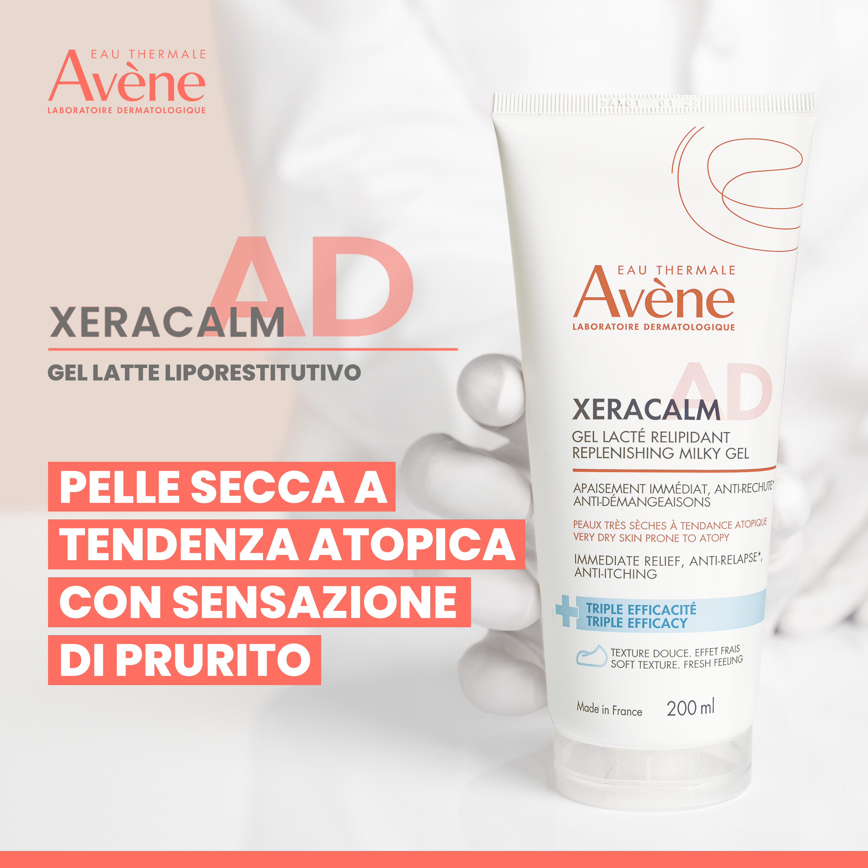 Avène Xeracalm AD - Gel Latte Liporestitutivo Per Pelle Secca 200 ml