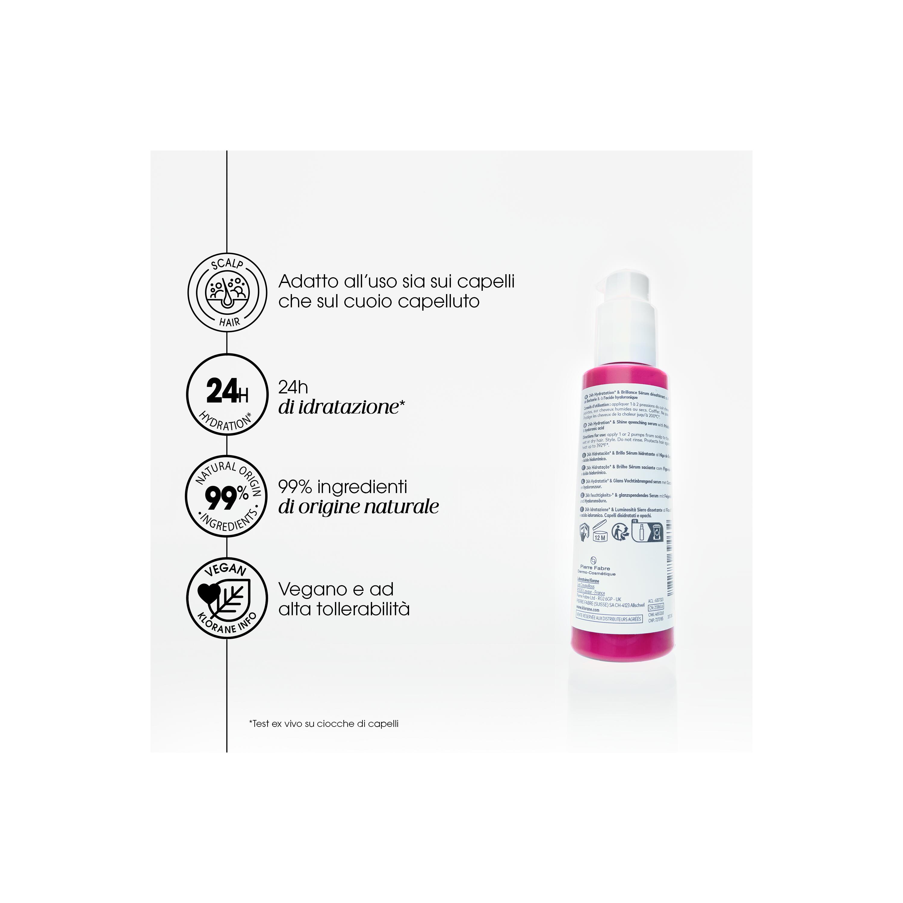 Klorane - Siero Dissetante Per Capelli Al Fico D'India E Acido Ialuronico 100 ml