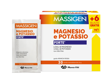 Massigen Magnesio e Potassio Forte - 24 Bustine + 6 Omaggio