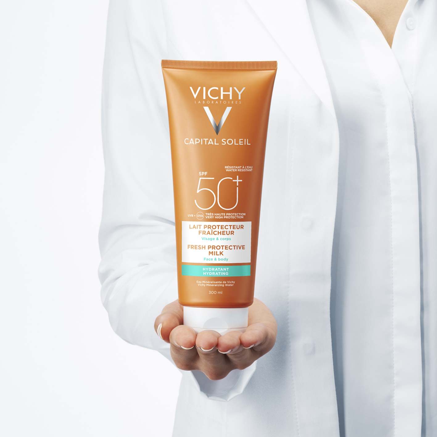 Vichy - Idéal Soleil Latte Fresco Idratante SPF50+ Protezione Viso E Corpo 300 ml