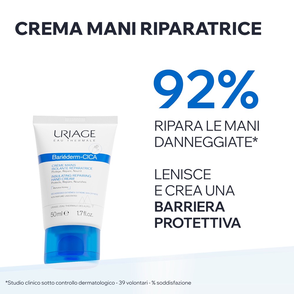Uriage Bariéderm-Cica - Crema Mani Isolante Riparatrice Per Pelle Fragilizzata E Screpolata 50 ml