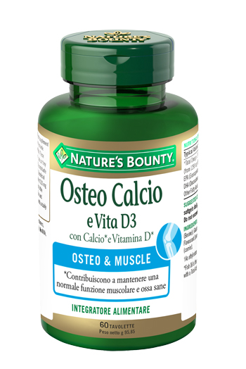 Nature's Bounty Osteo e Vita D3 Integratore Muscoli e Ossa 60 Tavolette