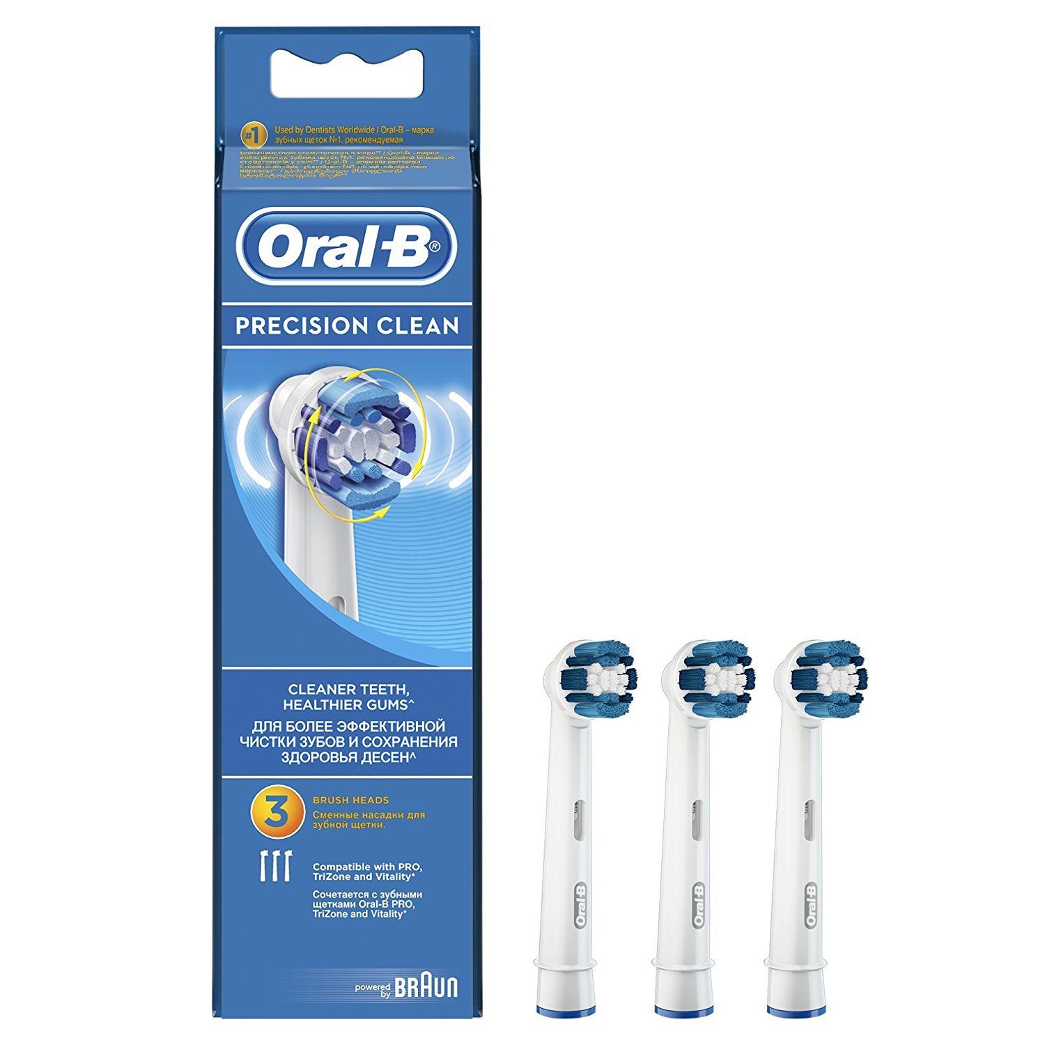 Oral-B Precision-Clean Testine di Ricambio EB20-3 Per Spazzolino Elettrico