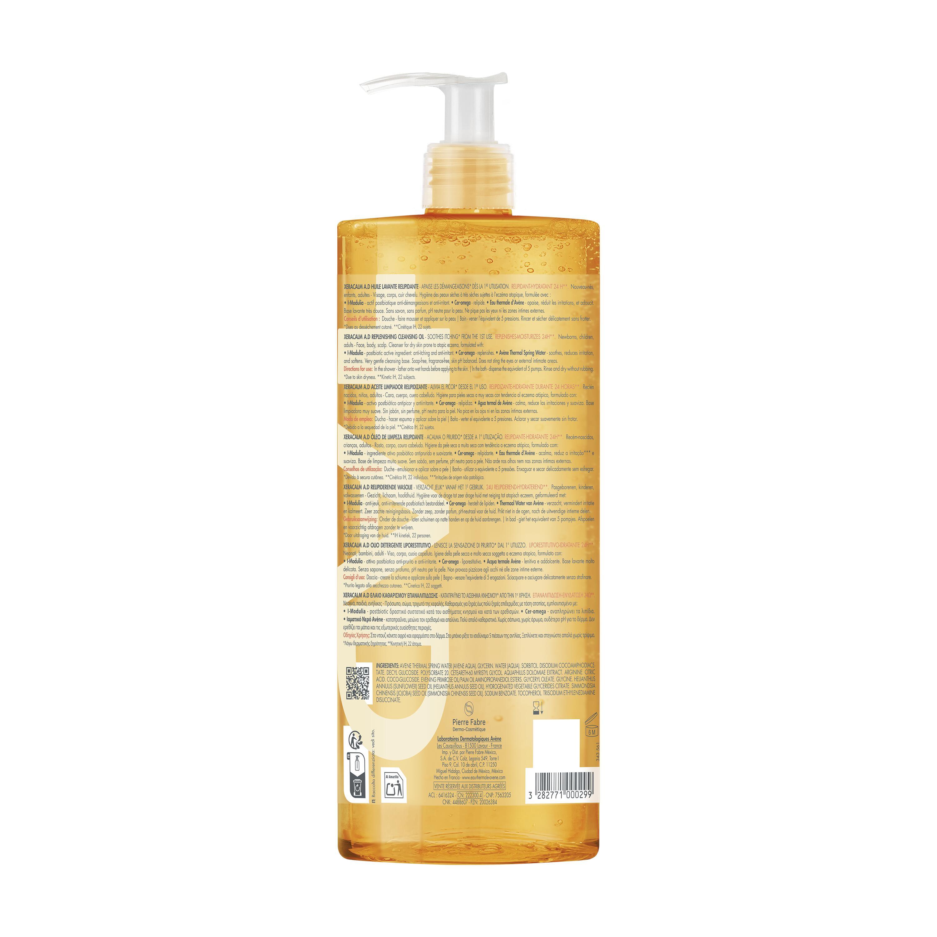 Avène Xeracalm AD - Olio Detergente Liporestitutivo Per Pelle Secca E Atopica 1000 ml