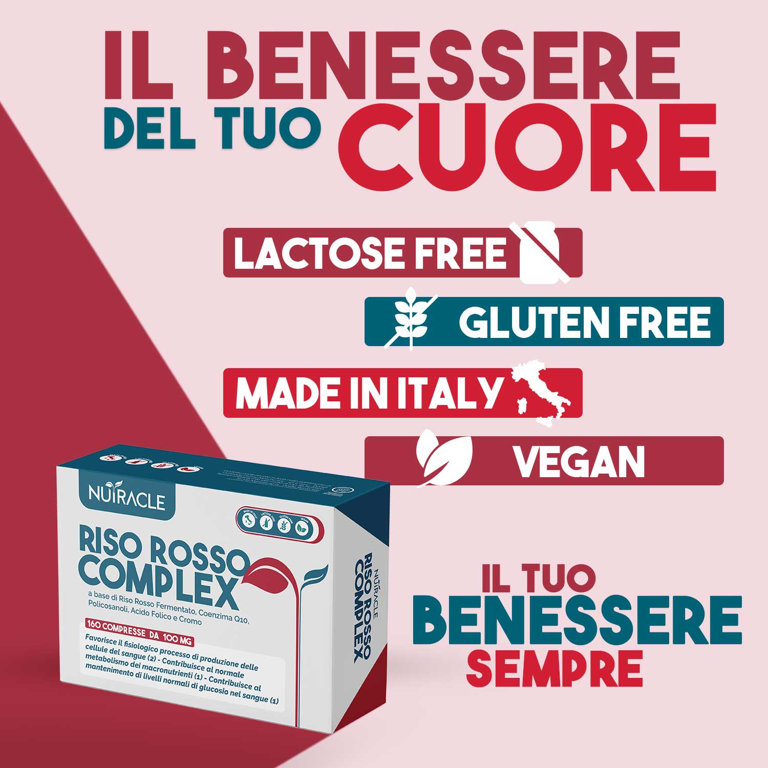 Nutracle Riso Rosso Complex 160 Compresse - Integratore Per Il Colesterolo