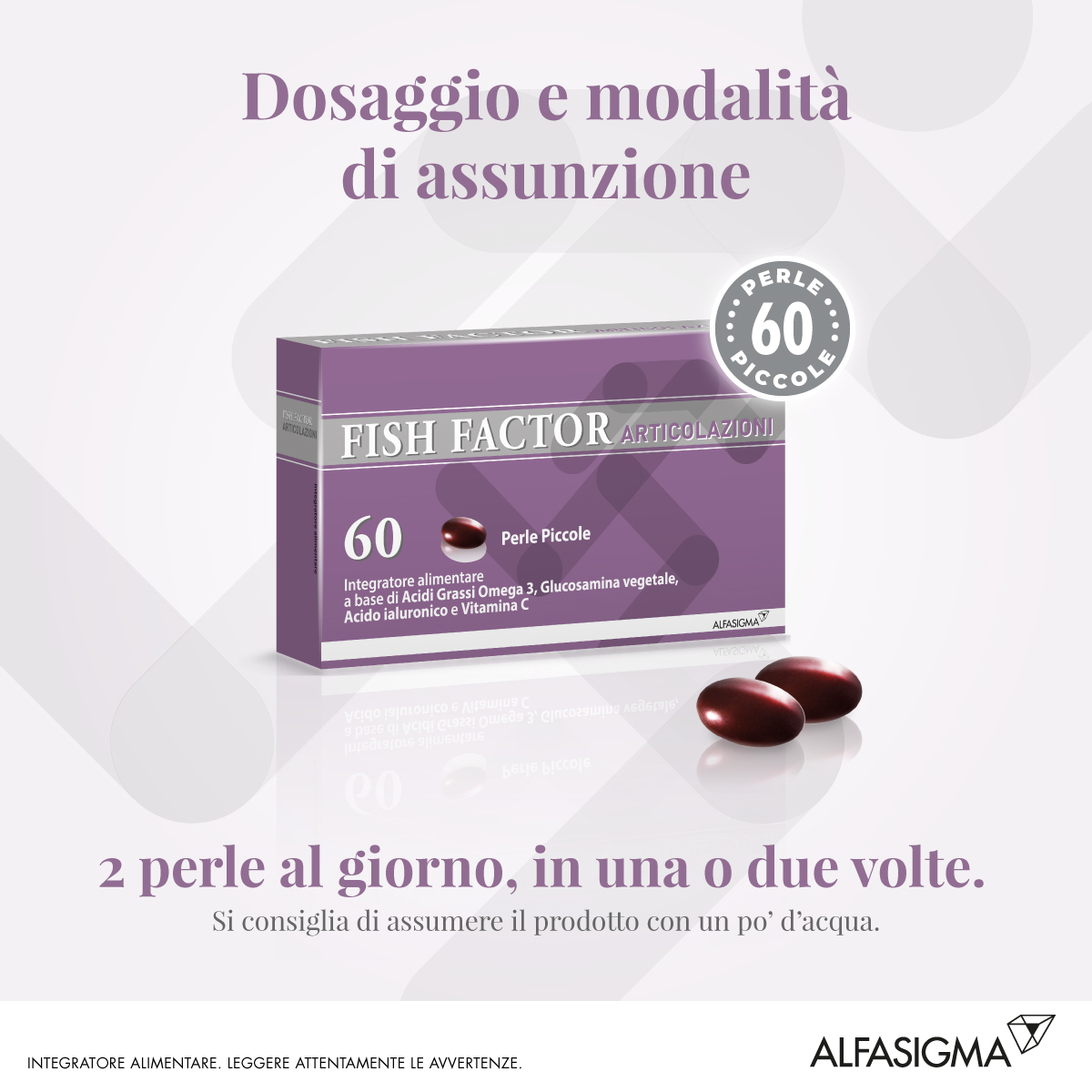 Fish Factor Articolazioni Integratore Ossa 60 Perle Piccole 