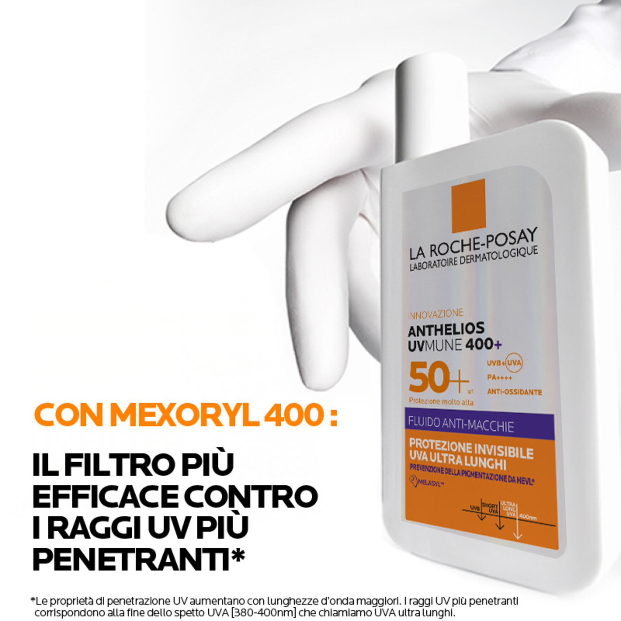 La Roche-Posay Anthelios Uvmune 400 - Fluido Anti-Macchie SPF50+ Viso 50 ml