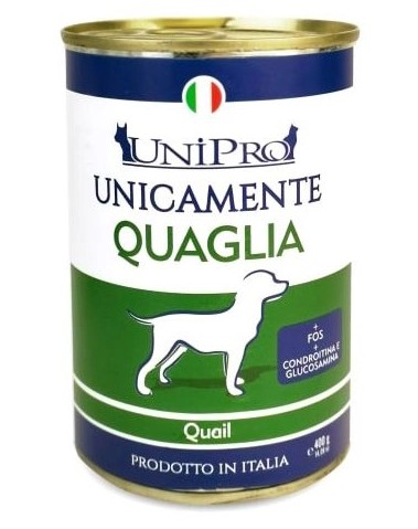 UNIPRO CANE MONOPROTEICO QUAGLIA 400GR (lattina)