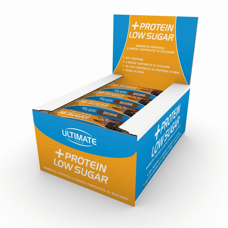 Ultimate Italia +Protein Low Sugar - 16 Barrette Proteiche Gusto Brownie 40 g