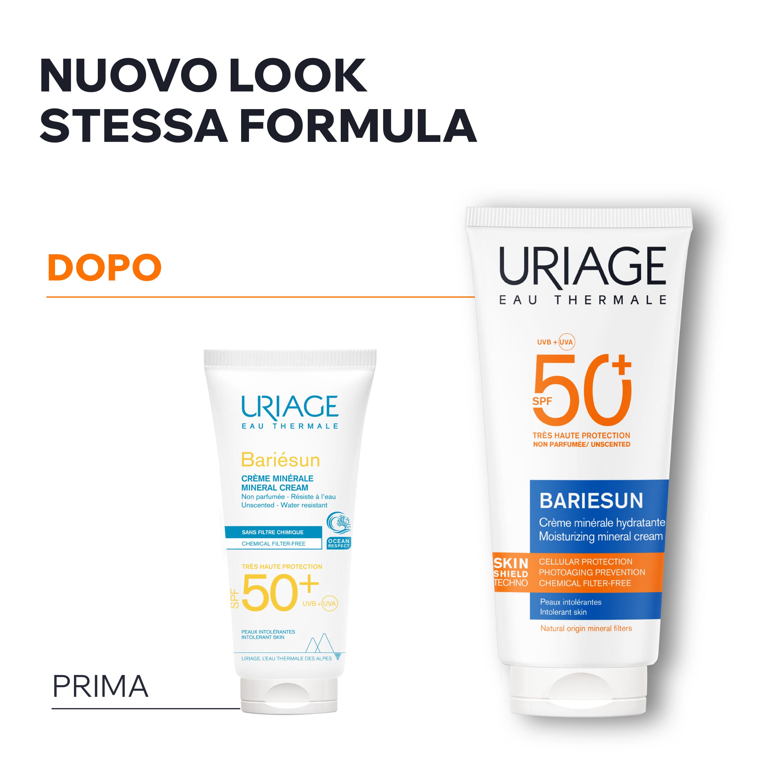 Uriage - Bariésun Crema Minerale SPF50+ Protezione Solare Viso E Corpo Per Pelle Intollerante 100 ml