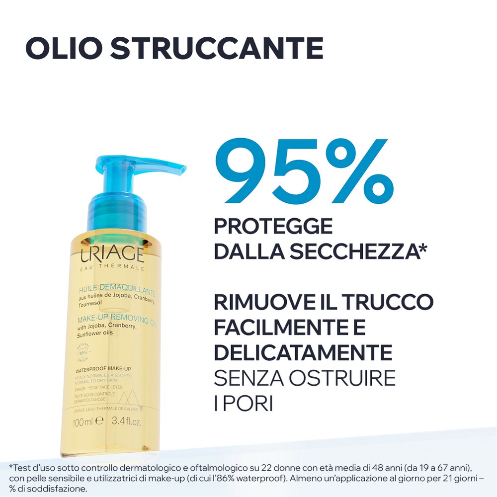 Uriage - Olio Detergente Struccante Viso, Occhi E Labbra 100 ml