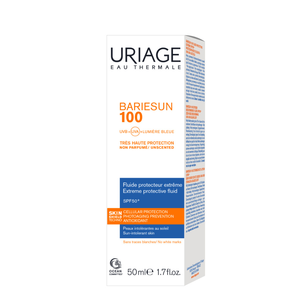 Uriage - Bariesun 100 - Fluido Protettivo Estremo SPF50+ Viso, Collo E Mani 50 ml