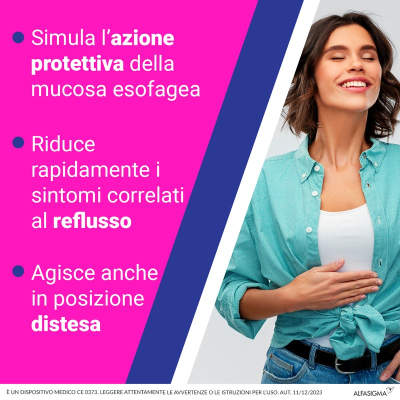 Biochetasi Reflusso, dispositivo medico utile in caso di sintomi da Reflusso Gastrico, Acidità e buciore di stomaco, Aroma Arancia,  20 Stick