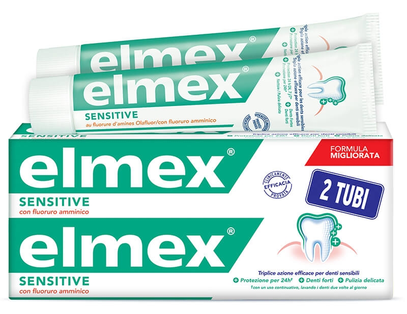 Elmex Dentifricio Sensitive Denti Sensibili, 2x75ml