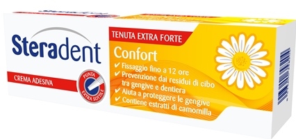 Steradent Confort Crema Adesiva Per Dentiere Alla Camomilla 40 g