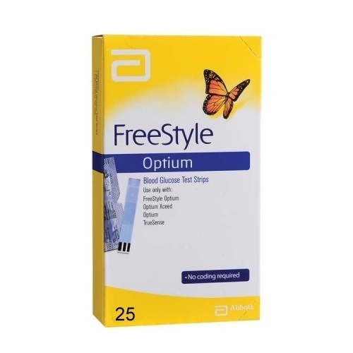 FreeStyle Optium Strisce Reattive Controllo Glicemia 25 Pezzi
