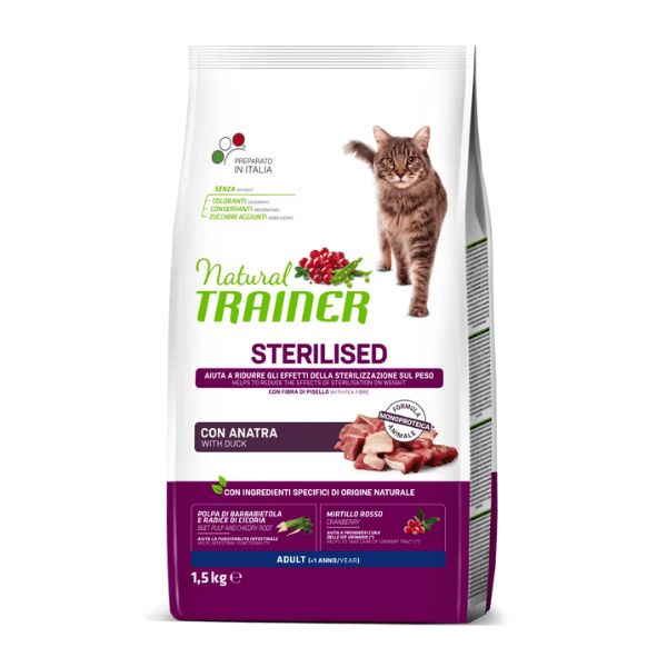 TRAINER NATURAL GATTO STERILISED ANATRA 1,5KG