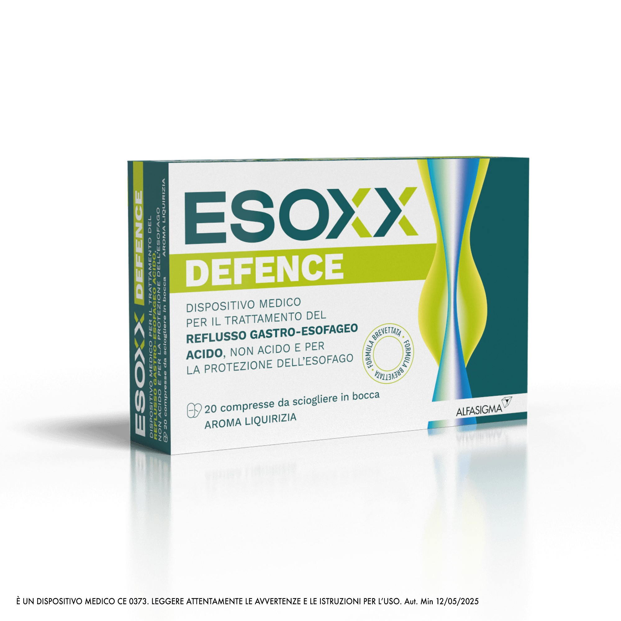 Esoxx Defence - dispositivo medico per sintomi da reflusso gastro esofageo, utile in caso di bruciore di stomaco -  20 compresse masticabili